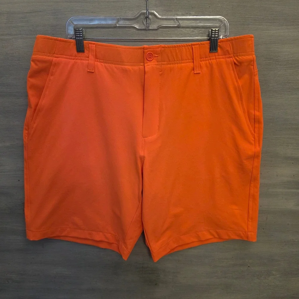 Adidas Golf Men's Ultimate 365 Dark Orange Flat Front Golf Shorts Size 38